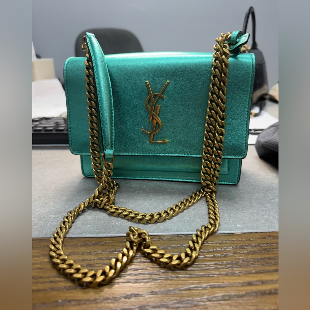 Yves Saint Laurent Metallic Monogram Sunset Bag